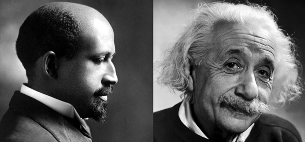 Photos of W.E.B. Du Bois and Albert Einstein